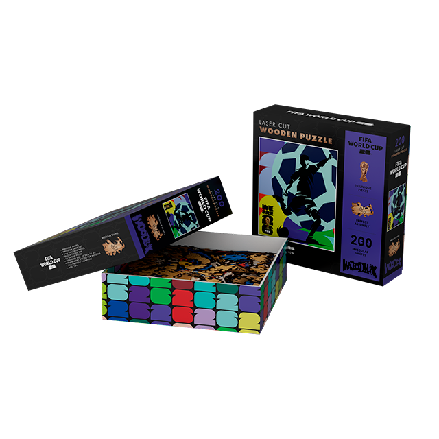Official FIFA Licensed Wooden Puzzle Game - We Are 26 Collection High Quality Educational Cartoon Toy