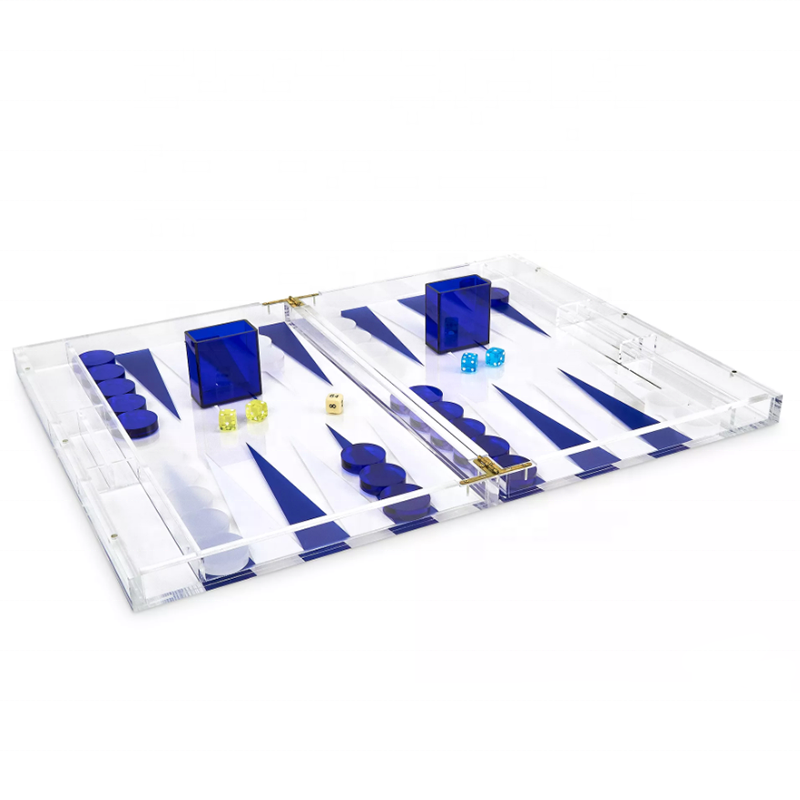 Luxury 3d Chess Board Game Set Acrylic Backgammon Game Professional Factory Custom Backgammon Board Set