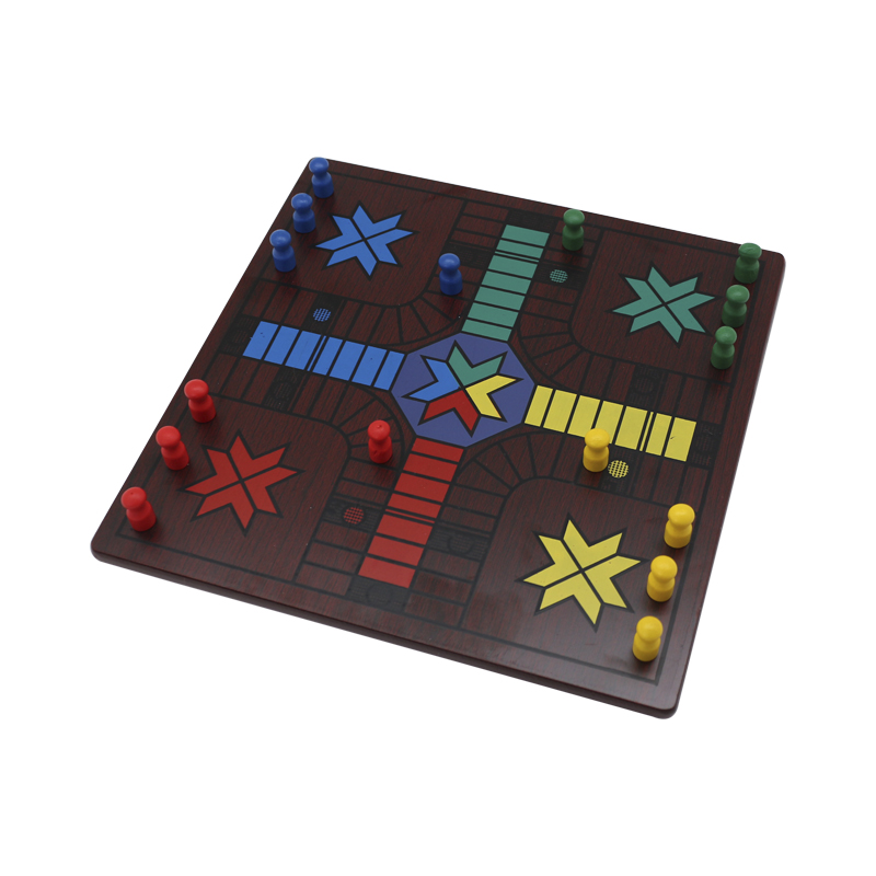 Customizable 15-in-1 Multi-Table Wooden MDF Board Game Backgammon Tic-Tac-Toe Chess with Playing Dice and Cards for Children